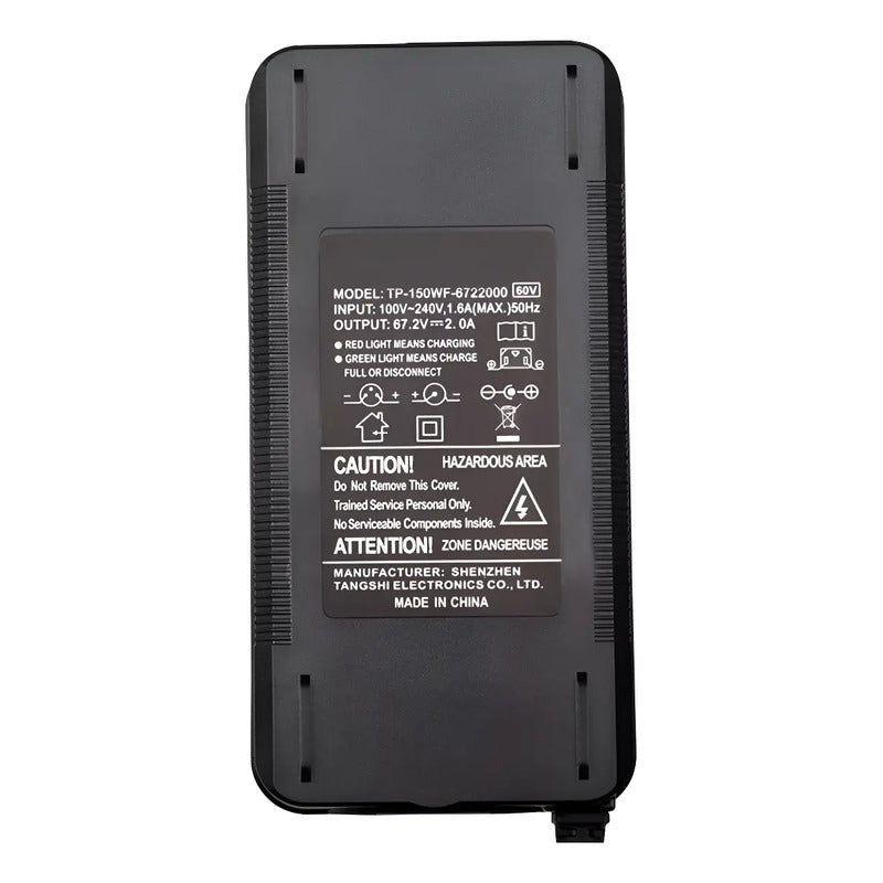 Cargador Batería 54.6v 48v Scooter Bicicleta Eléctrica Gx16 Negro