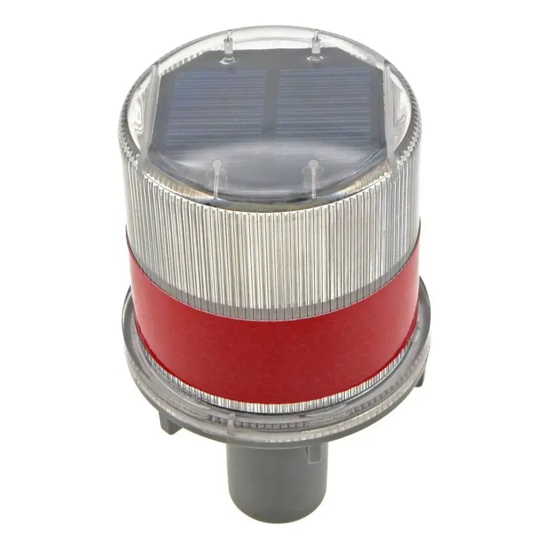 Baliza Solar Roja Luz Advertencia Led Interperie Intermitent
