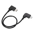 Cable Otg Compatible Dji Drone 30cm 90° Micro Usb A Tipo C Negro