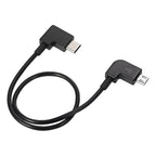 Cable Otg Compatible Dji Drone 30cm 90° Micro Usb A Tipo C Negro