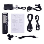 Grabadora De Voz Digital 8 Gb + Microfono + Modulo Telefono Negro