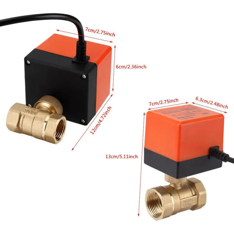 Electro Valvula Bola Motorizada Llave 12v 24v Dn25 Actuador