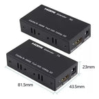 Extensor Hdmi Activo 60m Con Cable Rj45 Cat5e/6e 1080p Tx Rx Negro