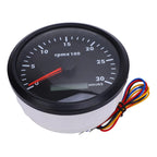 Tacometro Universal Motor Rpm X100 Con Horometro 12v 24v Negro