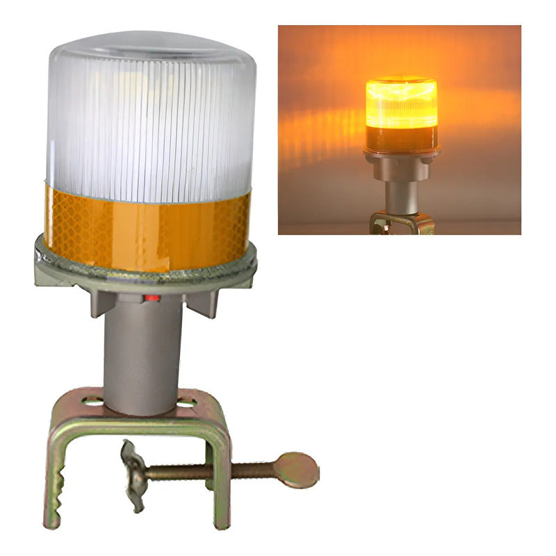 Baliza Solar Amarilla Luz Advertencia Led Interperie Flash