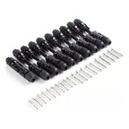 10 X Conectores Mc4 Macho Hembra Panel Solar + Llave Regalo Negro