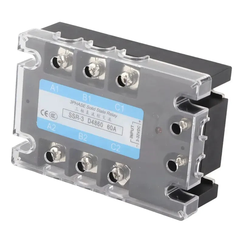 Rele Estado Solido Ssr 220v 60a Trifasico 24-480vac 3-32vdc