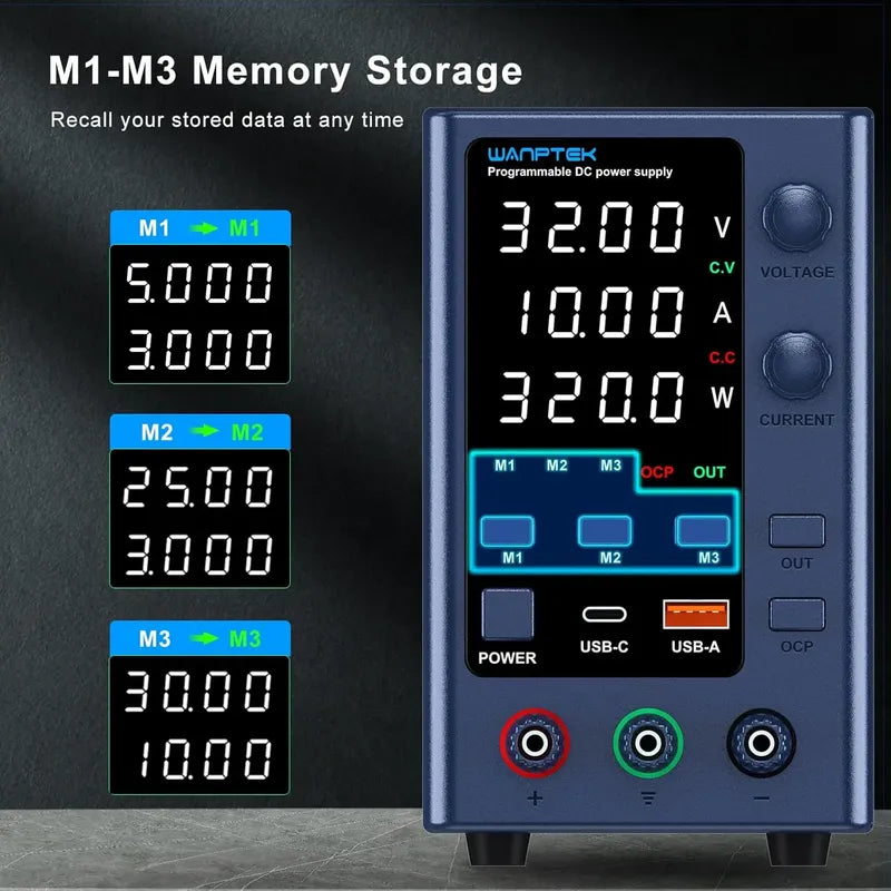 Fuente Alimentación Regulable Pro 0-32v 10a 320w Usb-c Usb-a