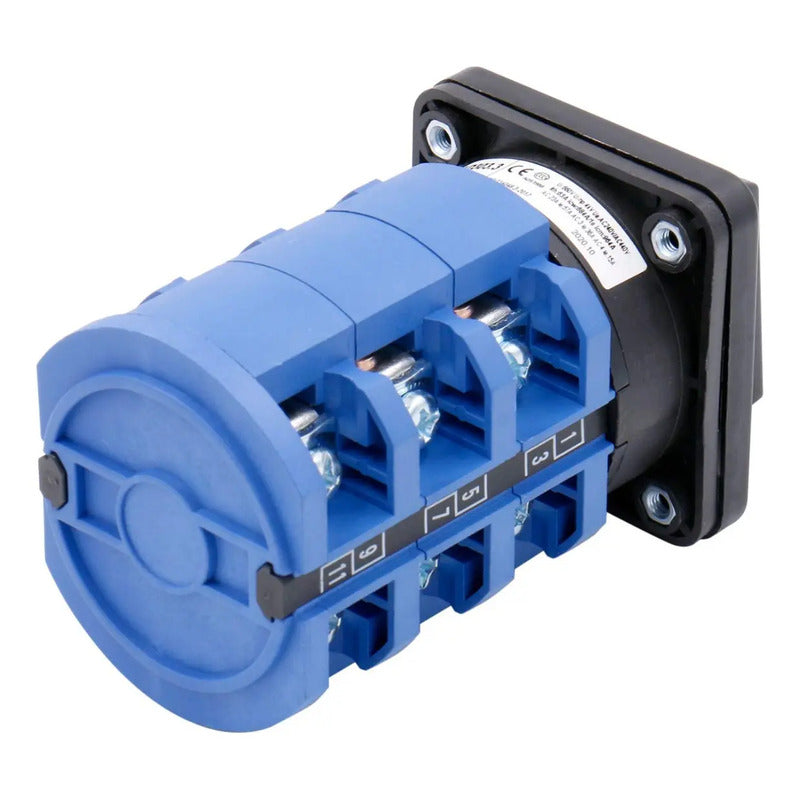 Switch Selector Conmutador Tipo Pacco 3 Posiciones 63a 1-0-2 Negro