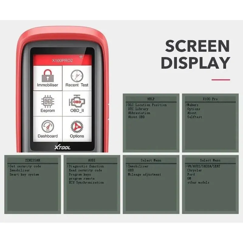 Scanner Obdii Obd2 Xtool X100 Pro2 Eeprom Km Llaves Immo Esp