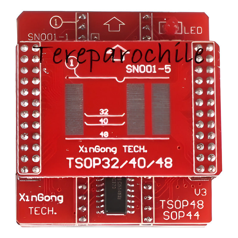 Adaptador Sn001-5 Tsop32 + Adaptador Sop44 Tsop48 V3 Tl866ii Naranja