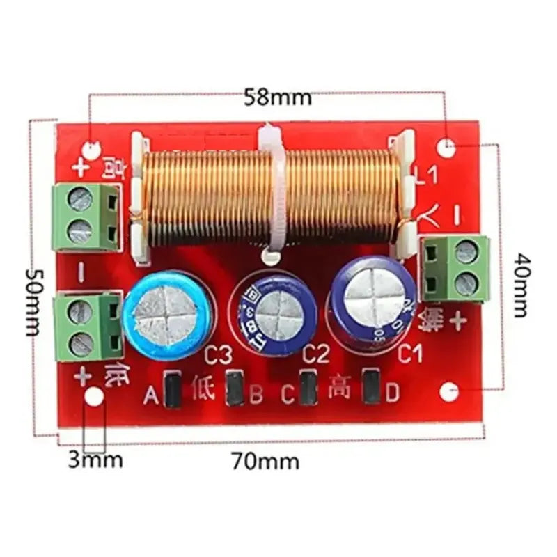 Crossover 400 Watts Separador Frecuencias 2 Vías Bajo Treble