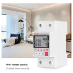 Medidor Consumo Wifi Protección Sobre Bajo Voltaje 63a Tuya