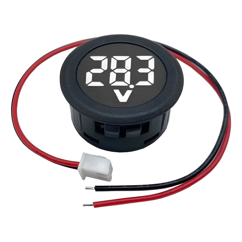 Voltimetro Digital Led Dc 4v 12v 24v 100v Pantalla Circular