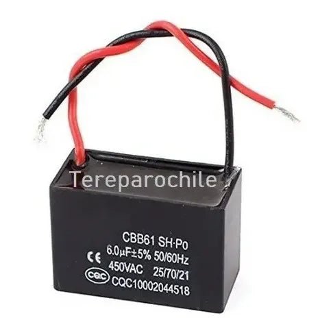 Capacitor Condensador Cbb61 6uf 450vac 6 Uf Motor Ventilador