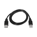 Cable Extension Usb 2.0 A/b Macho Hembra 1,5 Metros Negro