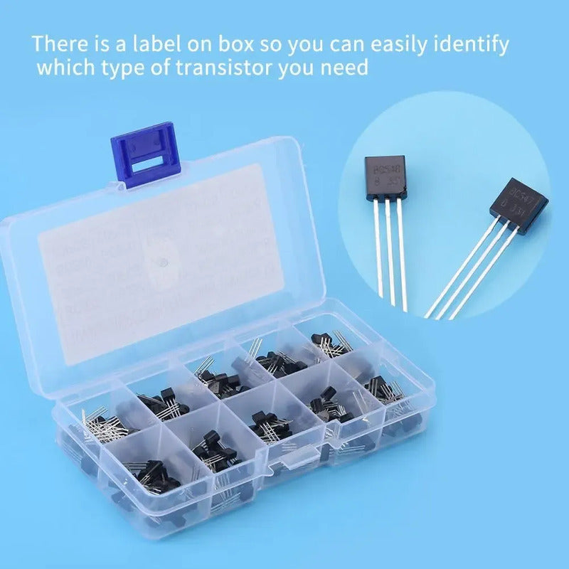 Kit 200 Transistores Npn Pnp Bc548 337 517 Bc547 327 449 556