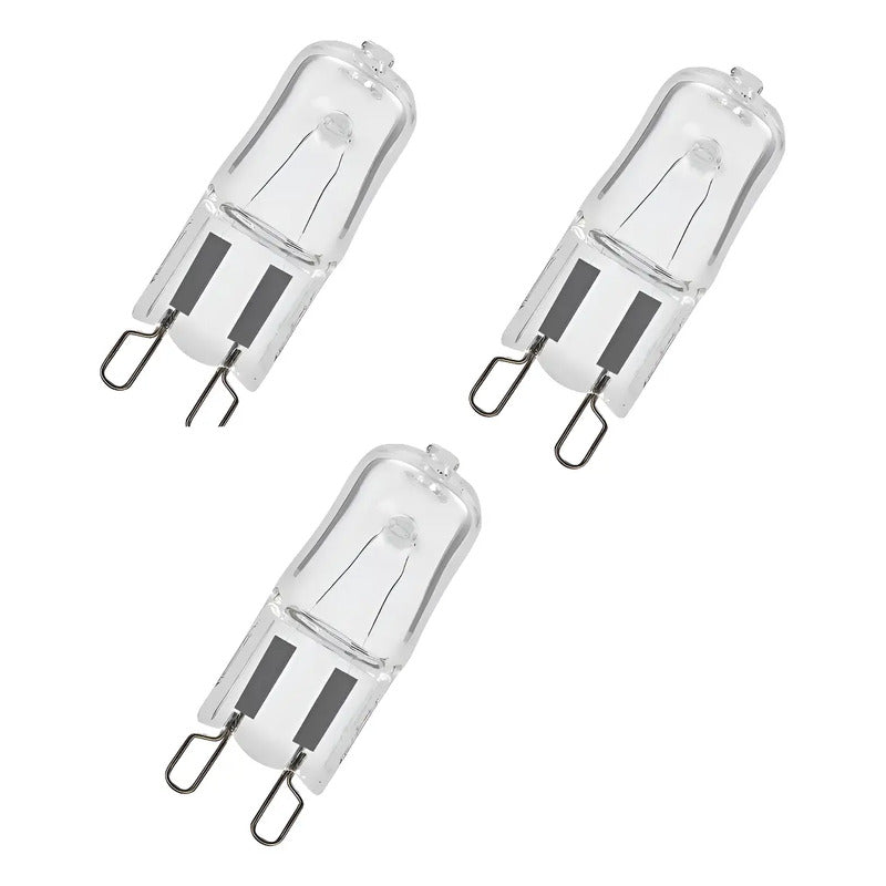 3 Unidades Ampolletas Halogenas G9 40w 2000 Horas 220v Cálido