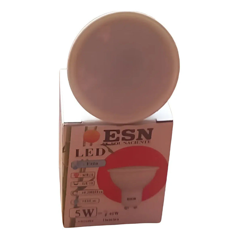 Ampolleta Led Gu10 5w Luz Fría 6500k 380lm Blanco Frío