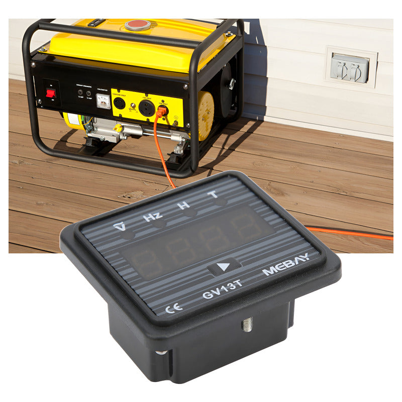 Horometro Voltímetro Digital Medidor Voltaje Frecuencia 220v