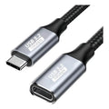 Cable Extensión Usb-c 3.2 Gen 2 1m 100w 10gbps Tipo C Gris Oscuro Tereparochile