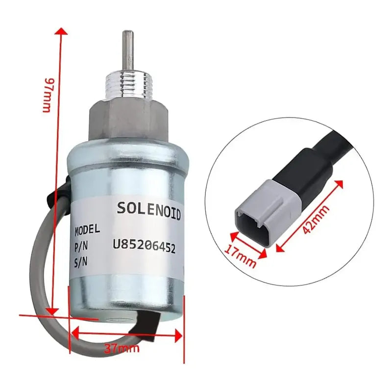 Solenoide Parada Apagado Combustible 12v U85206452 Valvula