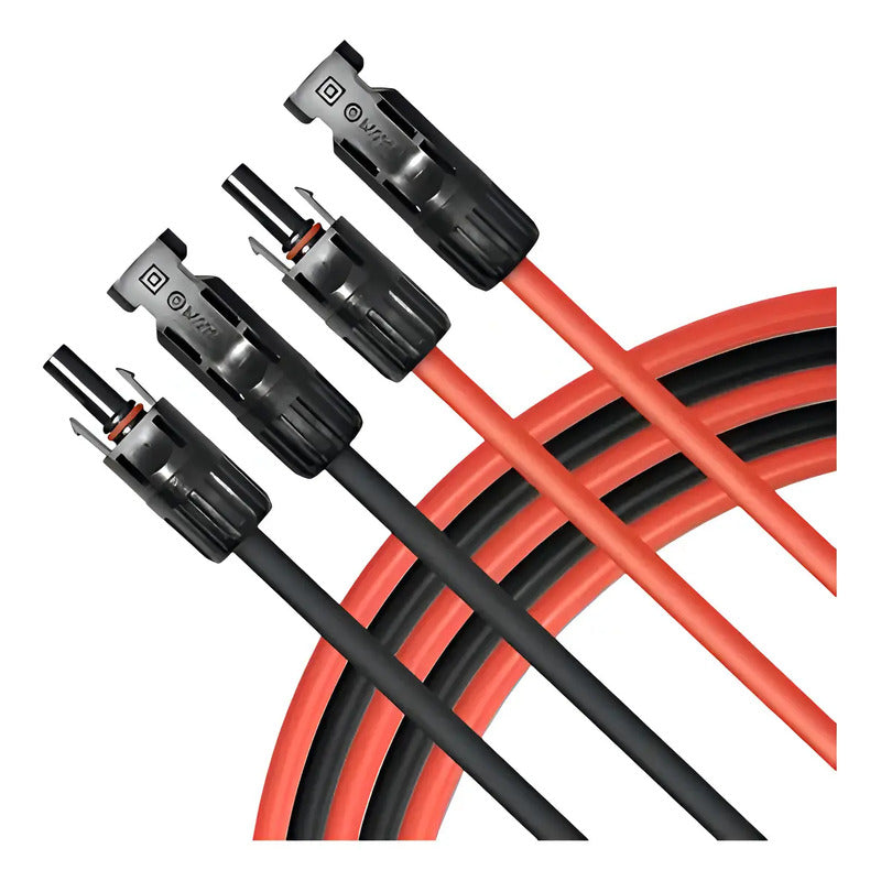 Cable Fotovoltaico 6mm² 5m Rojo Negro Conectores Mc4 Tereparochile Bicolor