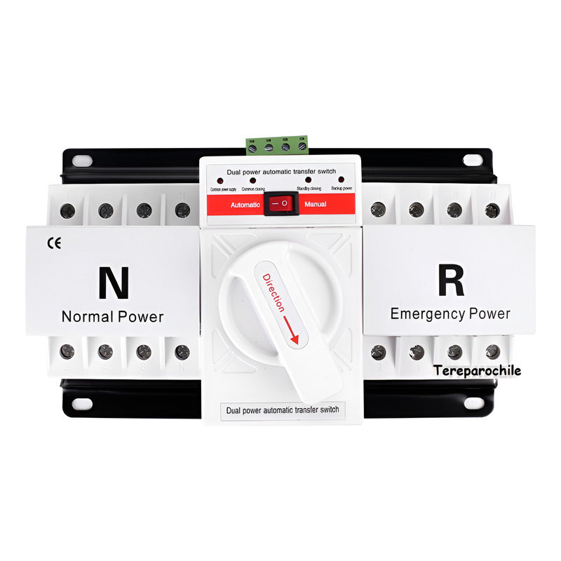 Ats Switch Transferencia Automatico Mcb 63a 220v Generador Gris