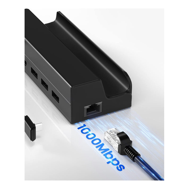 Base Para Steam Deck 6 En 1 Hdmi 4k Pd Ethernet Usb Tipo C