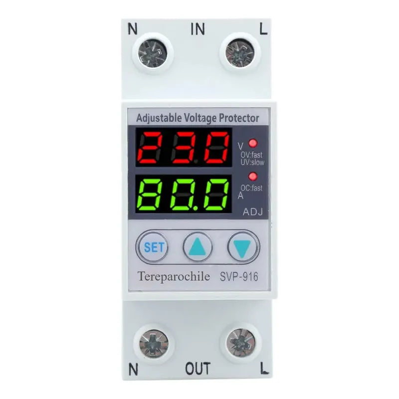 Rele Protector Sobre Y Bajo Voltaje Corriente - 220v 63a Din