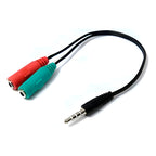 Cable Adaptador 3.5mm Audio Macho A Auricular Microfono Game