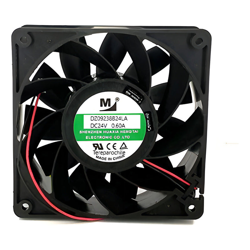 Ventilador Fan Cooler Dz09238b24la Dc 24v 92x38mm Dz09238b24 Led Negro