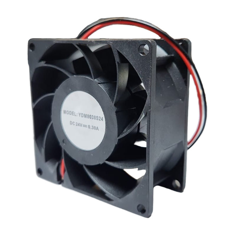 Ventilador Ydm8038s24 80x38mm 24v 0.3a 2 Pines Negro