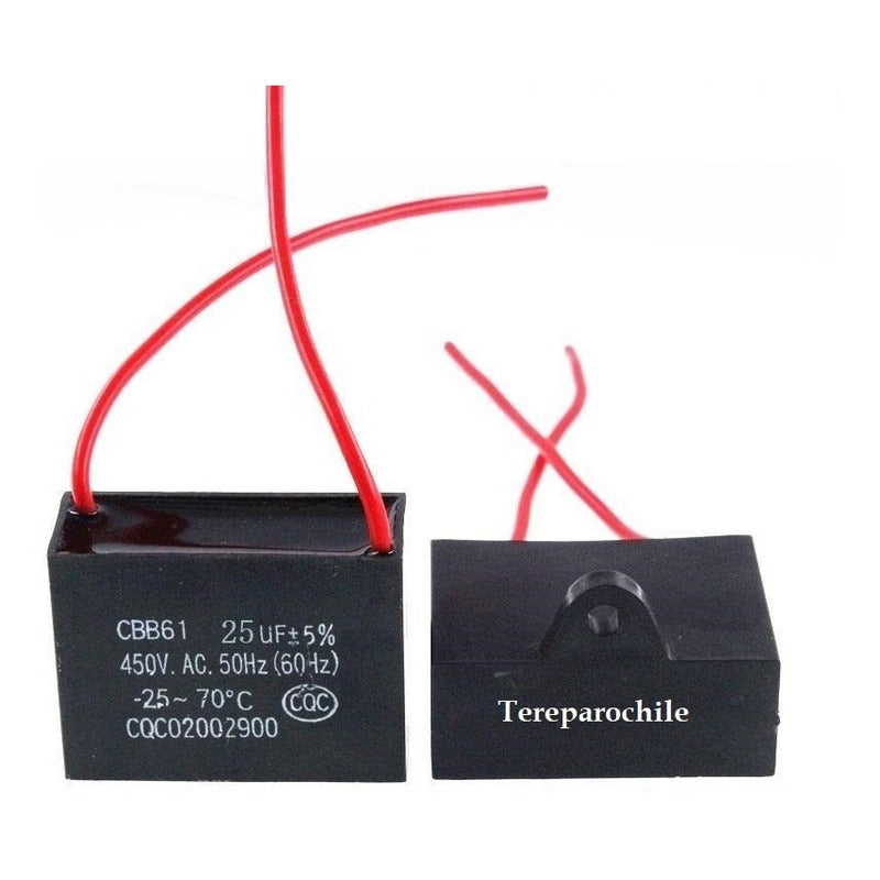 Capacitor Condensador Arranque Motor Cbb61 25uf 450vac 25 Uf