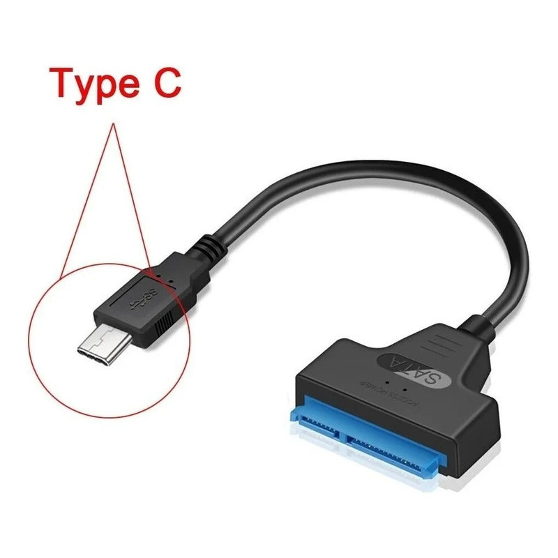 Adaptador Cable Usb Tipo C A Sata 3 Hdd Disco Duro 2.5  Ssd