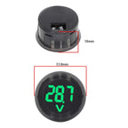 Voltimetro Digital Led Dc 4v 12v 24v 100v Pantalla Circular
