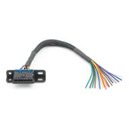 Cable Extension Obd2 J1962 16 Pines Conector Hembra 30cm