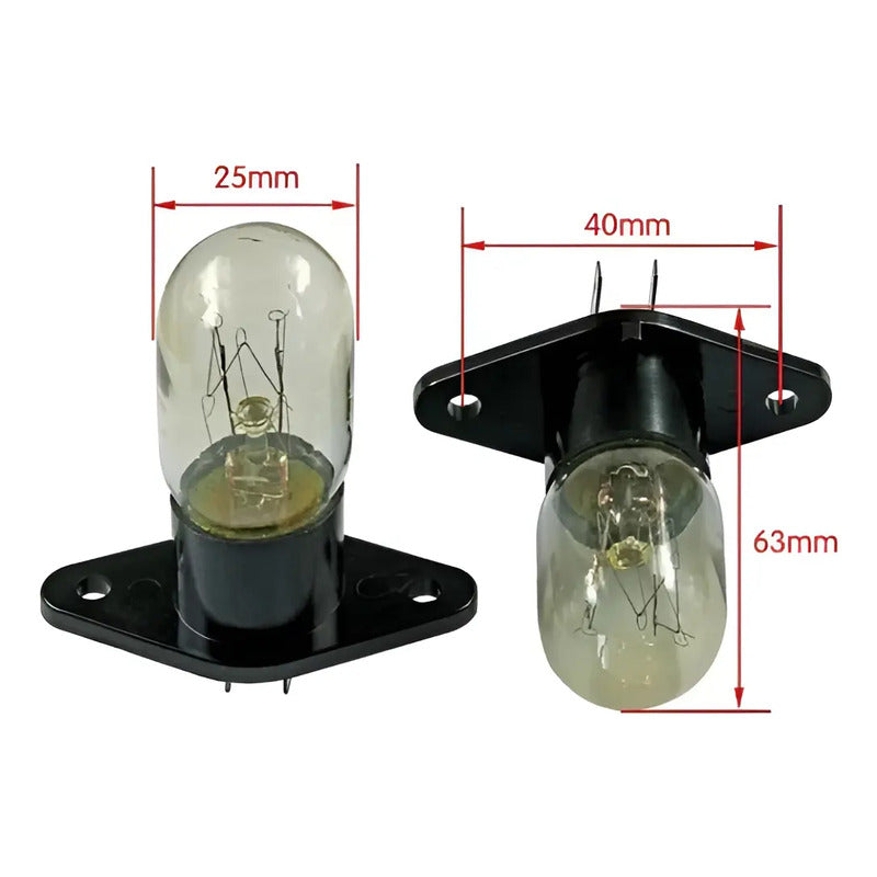 Ampolleta Para Microondas Refrigerador 25w 240v 220v  T170 Amarilla