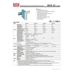 Fuente De Poder Riel Din Mean Well Mdr-20-5 5v 3 amp 15w