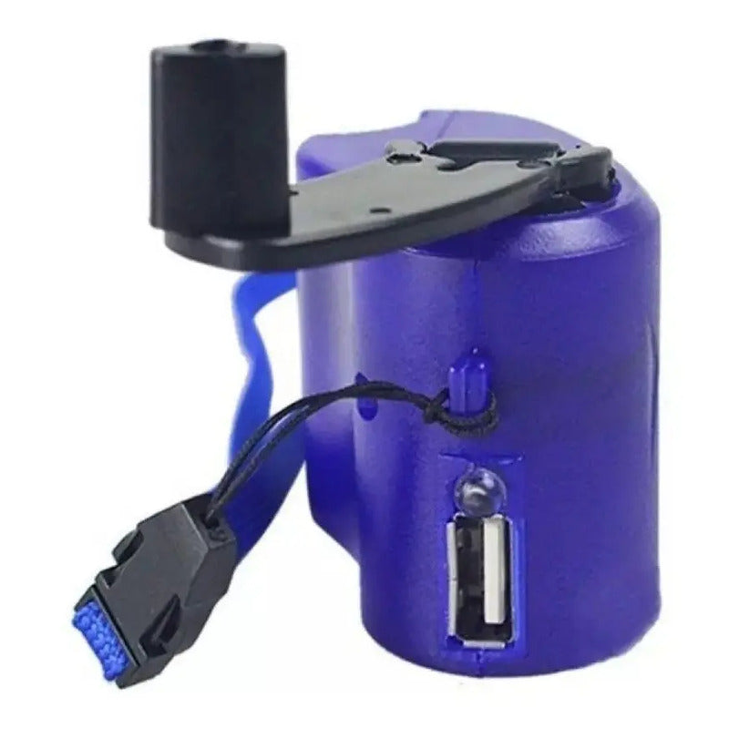 Cargador Generador De Corriente Usb Dinamo Camping 600ma 5v Morado