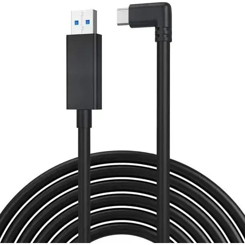 Cable Usb 5mt Para Oculus Link Quest 3 Vr Usb-c A 3.2 5gb Negro