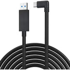 Cable Usb 5mt Para Oculus Link Quest 3 Vr Usb-c A 3.2 5gb Negro