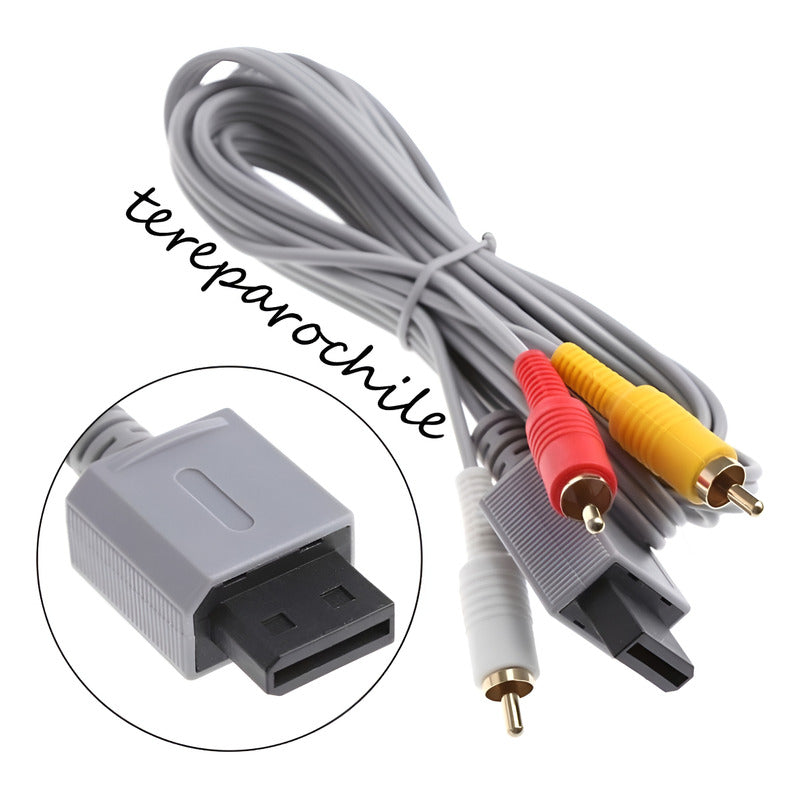 Cable Rca Av Consola Nintendo Wii 3 Colores Video Audio