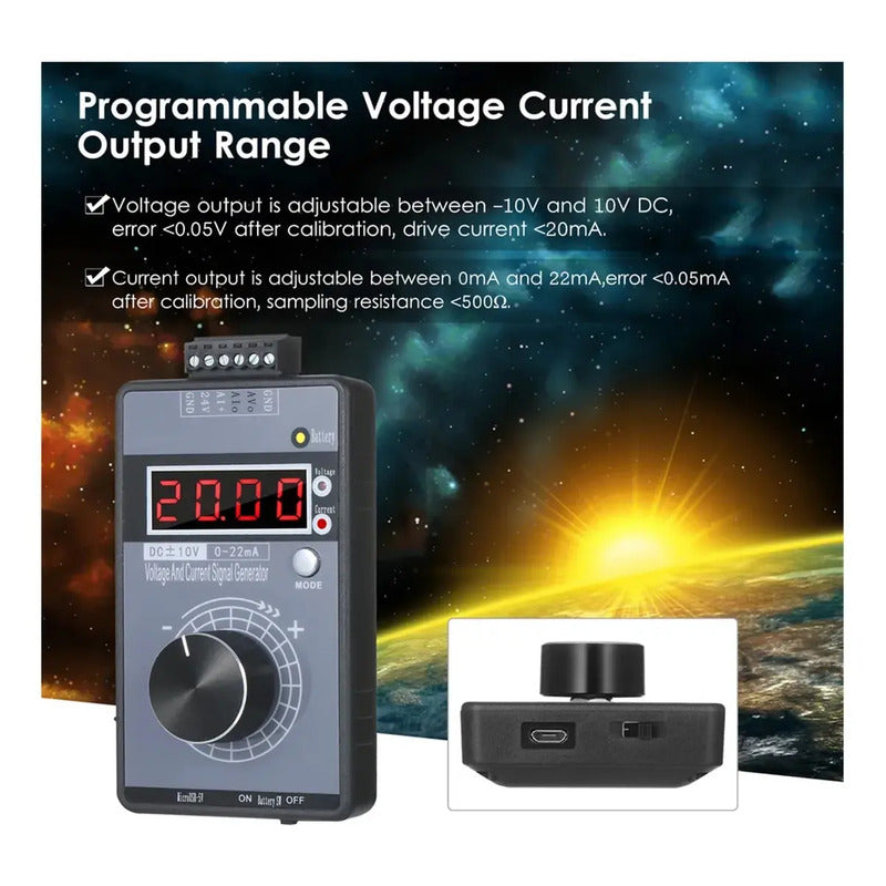 Generador Señal Digital Corriente 4-20ma Voltaje -10v 0v 10v