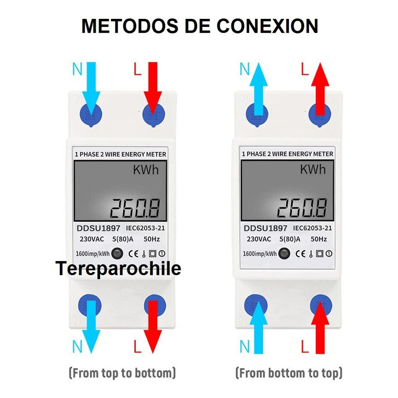 Remarcador Monofasico Digital Kwh Voltaje Amperaje 220v