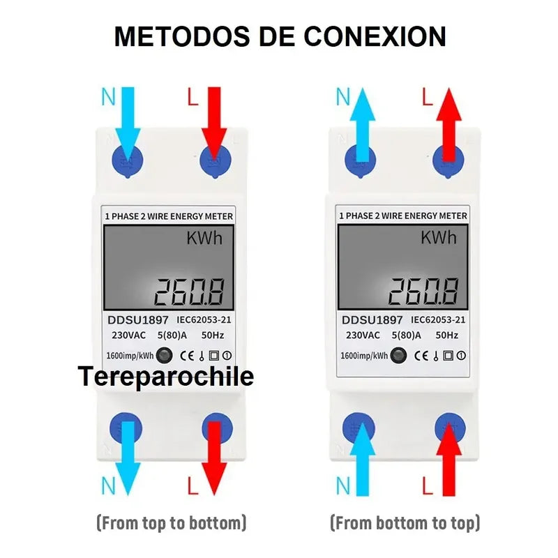 Remarcador Monofasico Digital Kwh Voltaje Amperaje 220v