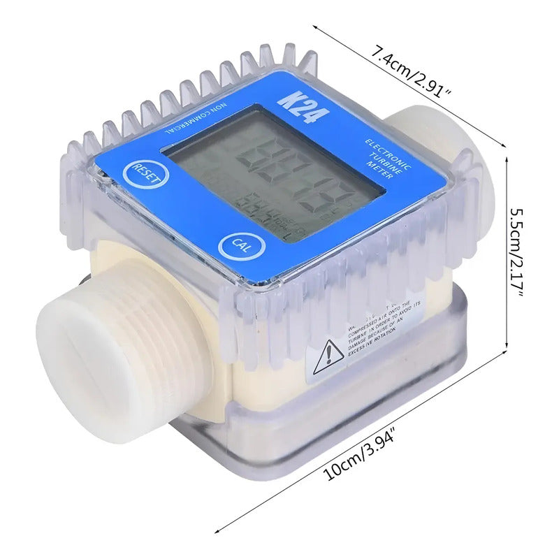 Medidor Digital De Combustible Liquidos K24 Flujometro Lcd
