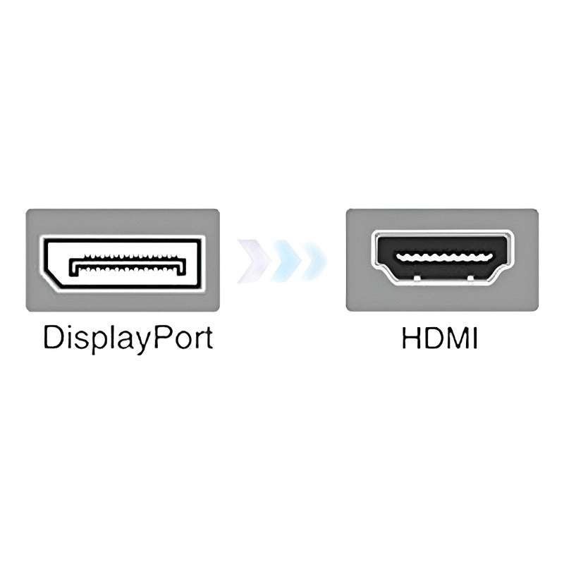 Cable Displayport A Hdmi H Adaptador / Dp / Display Port  Negro