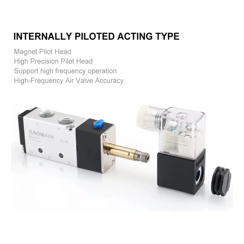 Electrovalvula Neumática 5/2 Vias Bobina 220v Ac 4v210-08
