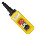 Botónera Switch Puente Grua 3 Botones - 1 Eje Con Emergencia Amarillo